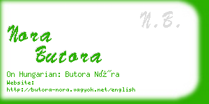 nora butora business card